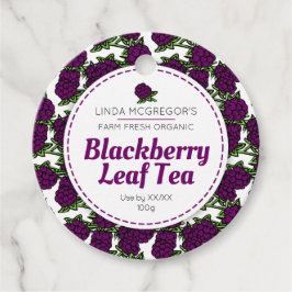 Blackberry leaf tea custom boerderij productetiket bedankjes labels