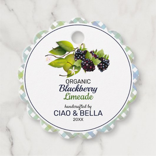 Blackberry Limeade Bedankjes Labels (Voorkant)