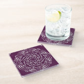 Blackberry Mandala Glazen Onderzetter (Schuin)