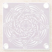 Blackberry Mandala Glazen Onderzetter (Achterkant)