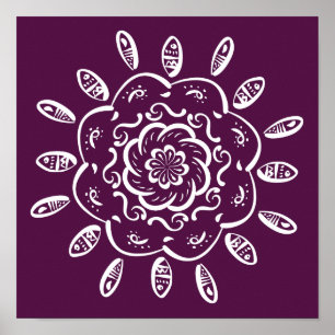 Blackberry Mandala Poster