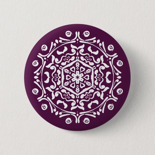 Blackberry Mandala Ronde Button 5,7 Cm (Voorkant)