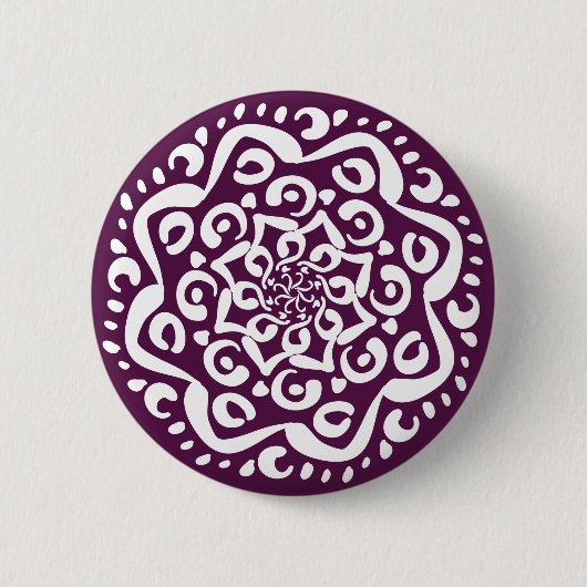 Blackberry Mandala Ronde Button 5,7 Cm (Voorkant)