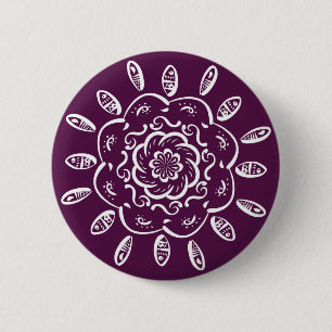 Blackberry Mandala Ronde Button 5,7 Cm