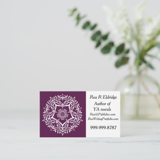 Blackberry Mandala Visitekaartje (Staand voorkant)