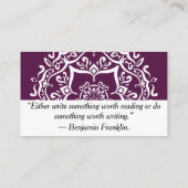 Blackberry Mandala Visitekaartje (Achterkant)