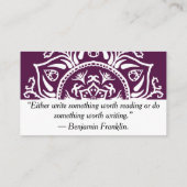 Blackberry Mandala Visitekaartje (Achterkant)