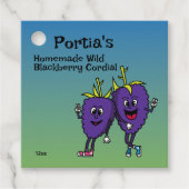 Blackberry Pals Funny Cartoon Jam Pie en meer Bedankjes Labels (Voorkant)