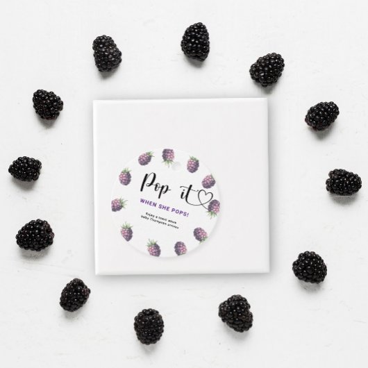 Blackberry Pop het Wanneer ze poppen Bedankjes Labels