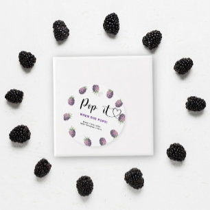 Blackberry Pop het Wanneer ze poppen Bedankjes Labels