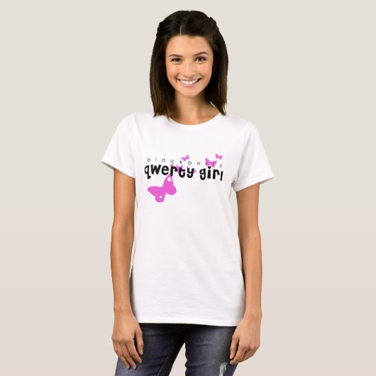 Blackberry "QWERTY GIRL" T-shirt (Voorkant volledig)