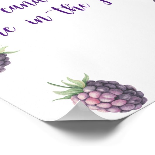 Blackberry - raad hoeveel snoepjes Poster (Hoek)