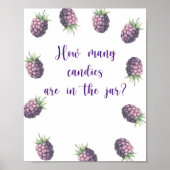 Blackberry - raad hoeveel snoepjes Poster (Voorkant)