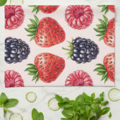 Blackberry, Raspberry, Aardbei door Natasha Us Theedoek (Gevouwen)