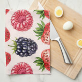 Blackberry, Raspberry, Aardbei door Natasha Us Theedoek (Quarter Fold)