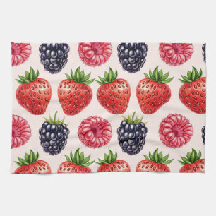 Blackberry, Raspberry, Aardbei door Natasha Us Theedoek