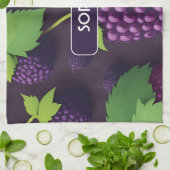 BlackBerry Retro Kleurrijk Gepersonaliseerd Patroo Theedoek (Gevouwen)