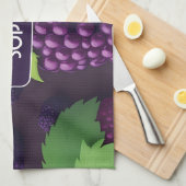 BlackBerry Retro Kleurrijk Gepersonaliseerd Patroo Theedoek (Quarter Fold)