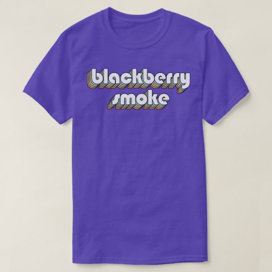 BlackBerry Smoke Retro Rainbow Typography Faded St T-shirt (Design voorkant)