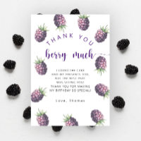 Blackberry verjaardagsfeestje dank u bessen veel