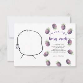 Blackberry verjaardagsfeestje dank u bessen veel bedankkaart