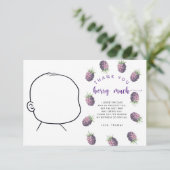 Blackberry verjaardagsfeestje dank u bessen veel bedankkaart (Staand voorkant)