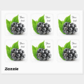 Blackberry Vierkante Sticker (Vel)