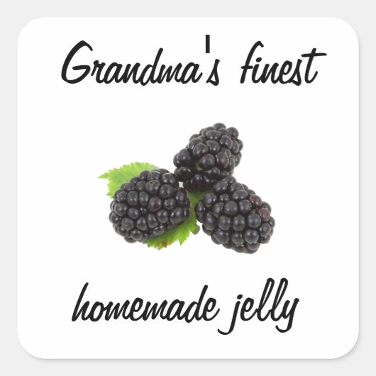 blackberry vierkante sticker (Voorkant)