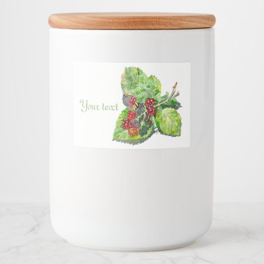 BlackBerry Voedselcontainer Etiket (Voorkant)