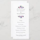 BlackBerry Waterverf bruiloft programma Programmakaart (Voorkant / Achterkant)