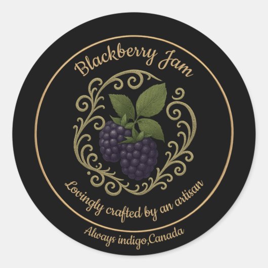 Blackberry Whisper – Ambachtelijke jam etiket (Voorkant)