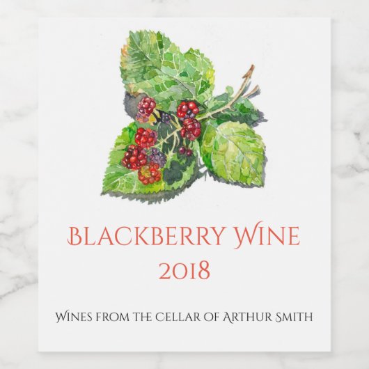 BlackBerry Wijn Etiket (Enkel label)