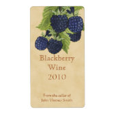 Blackberry-wijnflesetiket Etiket (Voorkant)