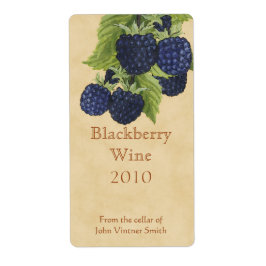 Blackberry-wijnflesetiket Etiket