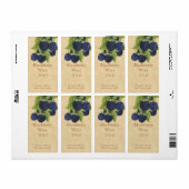 Blackberry-wijnflesetiket Etiket (Full Sheet)