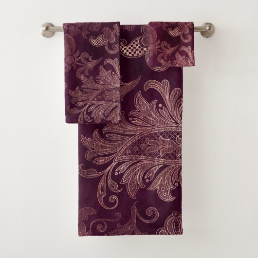 Blackberry Wine Patroon Bad Handdoek (Insitu)