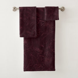 Blackberry Wine Patroon Bad Handdoek