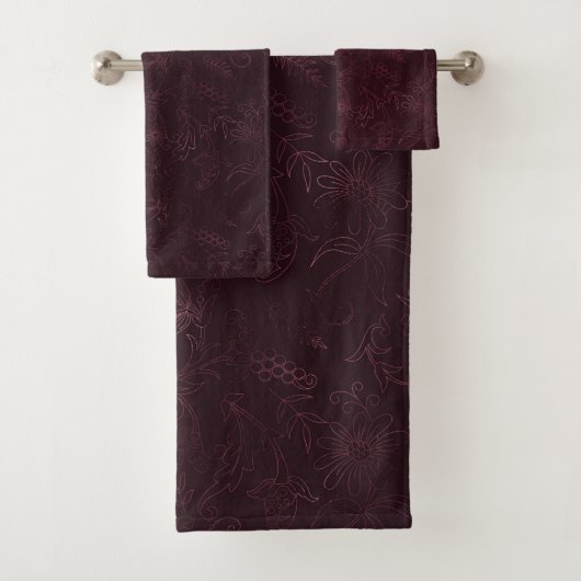 Blackberry Wine Patroon Bad Handdoek (Insitu)
