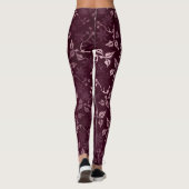 Blackberry Wine Patroon Leggings (Achterkant)