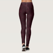 Blackberry Wine Patroon Leggings (Achterkant)