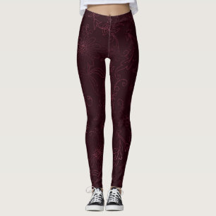 Blackberry Wine Patroon Leggings