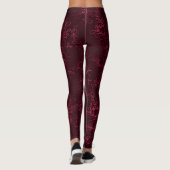 Blackberry Wine Patroon Leggings (Achterkant)