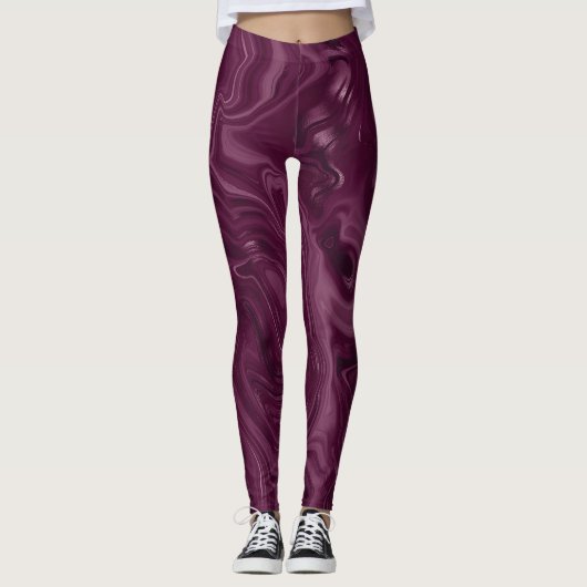 Blackberry Wine Patroon  Leggings (Voorkant)