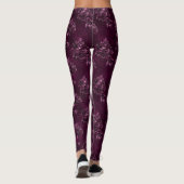 Blackberry Wine Patroon  Leggings (Achterkant)
