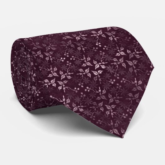 Blackberry Wine Patroon Stropdas (Opgerold)