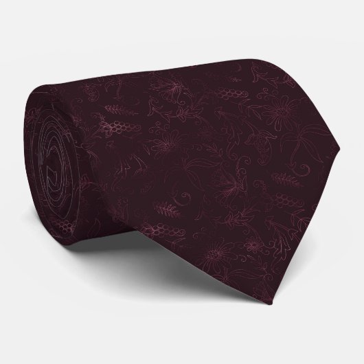 Blackberry Wine Patroon Stropdas (Opgerold)