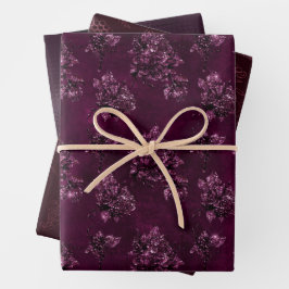 Blackberry Wine Pattern Inpakpapier Vel
