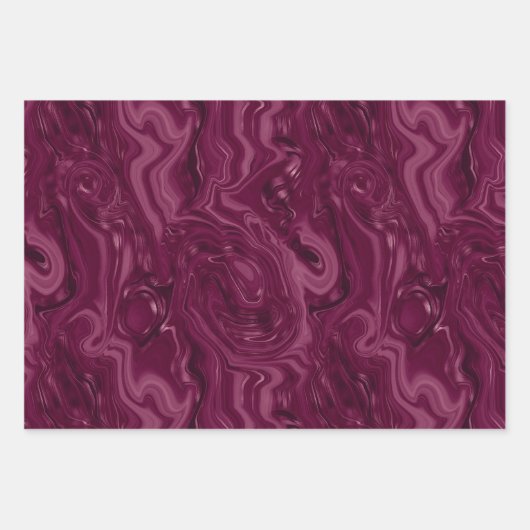 Blackberry Wine Pattern Inpakpapier Vel (Voorkant 3)