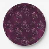 Blackberry Wine Pattern Papieren Bordje (Voorkant)