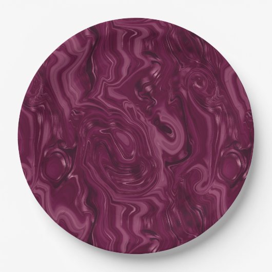 Blackberry Wine Pattern Papieren Bordje (Voorkant)